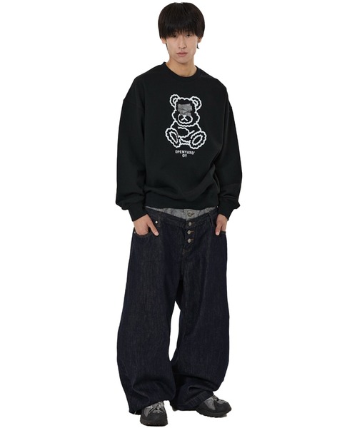 OY(オーワイ)の「『OY/オーワイ』TAPE DOLLY CREWNECK/テープオードリー クルーネック(スウェット・レディース・ホワイト/ブラック・L/M)」の14枚目の写真