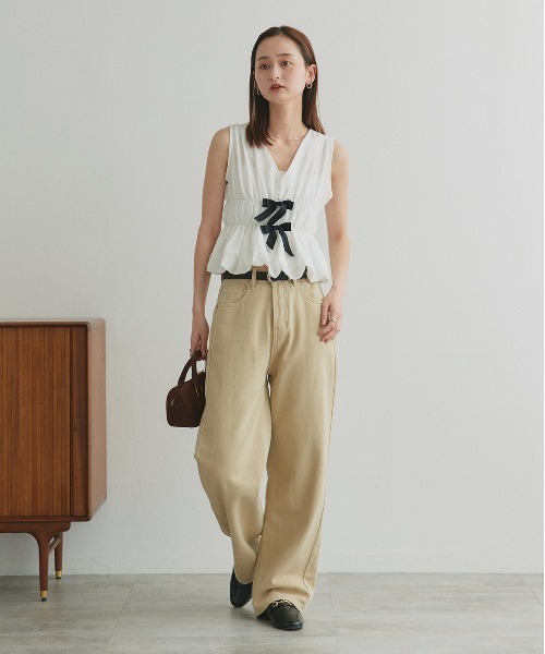 ad thie(アドティエ)の「ツイル ストレートパンツ(チノパンツ・レディース・ベージュ/ダークブラウン・MEDIUM/LARGE)」の20枚目の写真