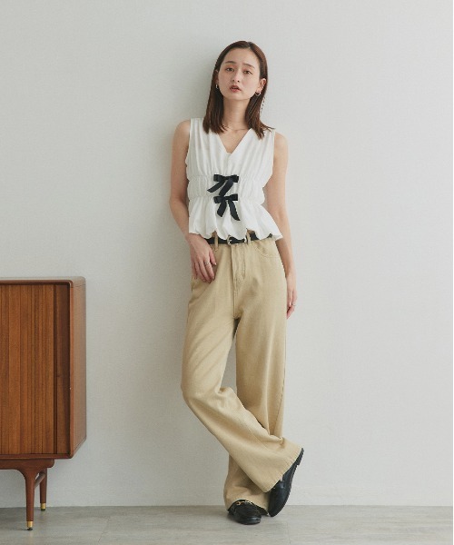 ad thie(アドティエ)の「ツイル ストレートパンツ(チノパンツ・レディース・ベージュ/ダークブラウン・MEDIUM/LARGE)」の17枚目の写真