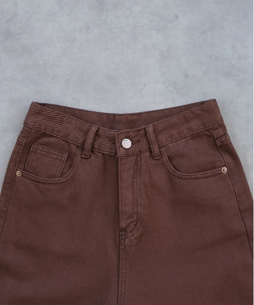 ad thie(アドティエ)の「ツイル ストレートパンツ(チノパンツ・レディース・ベージュ/ダークブラウン・MEDIUM/LARGE)」の7枚目の写真