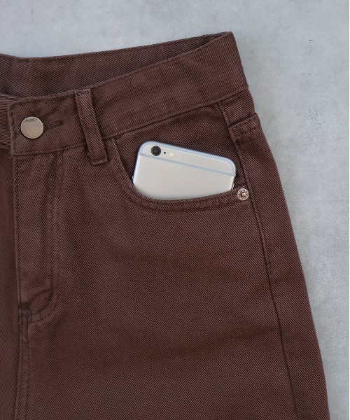 ad thie(アドティエ)の「ツイル ストレートパンツ(チノパンツ・レディース・ベージュ/ダークブラウン・MEDIUM/LARGE)」の6枚目の写真