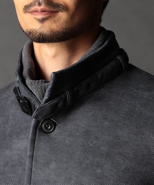 NICOLE CLUB FOR MEN(ニコルクラブフォーメン)の「ダウンファブリック アラカルトスタンドコート(その他アウター・メンズ・ブラック/ネイビー/チャコール・X-LARGE/MEDIUM/LARGE)」の18枚目の写真