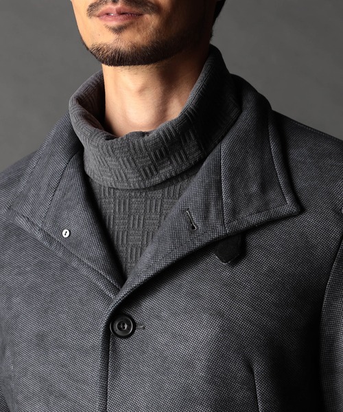 NICOLE CLUB FOR MEN(ニコルクラブフォーメン)の「ダウンファブリック アラカルトスタンドコート(その他アウター・メンズ・ブラック/ネイビー/チャコール・X-LARGE/MEDIUM/LARGE)」の20枚目の写真