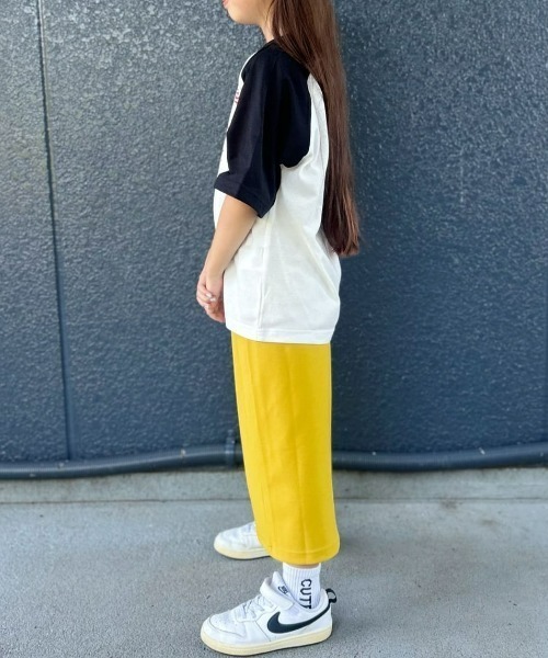 MPS（エムピーエス）の「【MPS】カットジョーゼットＩラインスカート（親子でお揃い）ウエストゴム / ストレッチ（スカート・キッズ・イエロー/ダークグレー/ブラック/ライトベージュ・120/130/140/110）」の18枚目の写真