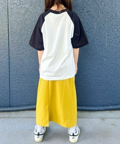 MPS（エムピーエス）の「【MPS】カットジョーゼットＩラインスカート（親子でお揃い）ウエストゴム / ストレッチ（スカート・キッズ・イエロー/ダークグレー/ブラック/ライトベージュ・120/130/140/110）」の19枚目の写真