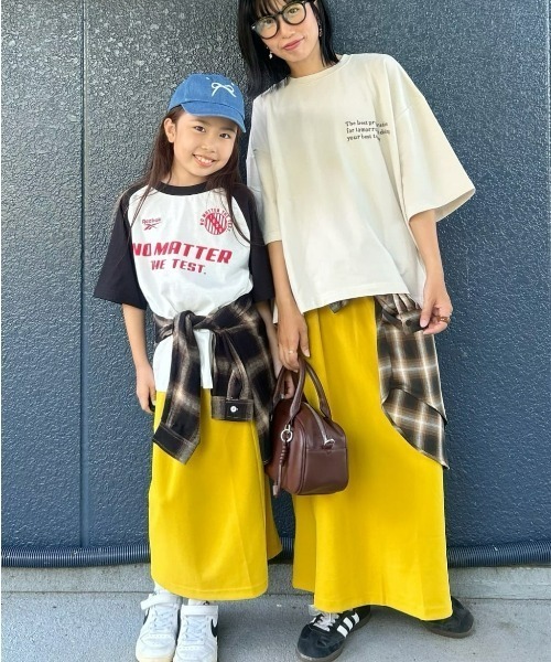 MPS（エムピーエス）の「【MPS】カットジョーゼットＩラインスカート（親子でお揃い）ウエストゴム / ストレッチ（スカート・キッズ・イエロー/ダークグレー/ブラック/ライトベージュ・120/130/140/110）」の20枚目の写真