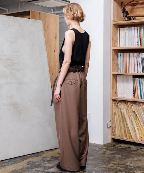 VOAAOV（ヴォアーブ）の「【VOAAOV】 ROUTINE Tapered Pants（スラックス・メンズ・キャメル/ブラック/グレイッシュベージュ/チャコールグレー・0/1/2）」の10枚目の写真