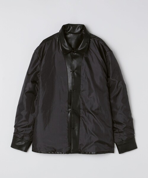 SHIPS Colors(シップス カラーズ)の「SHIPS Colors:合成皮革 CPO シャツジャケット◇(ブルゾン・メンズ・ブラック・MEDIUM/LARGE/X-LARGE)」の4枚目の写真