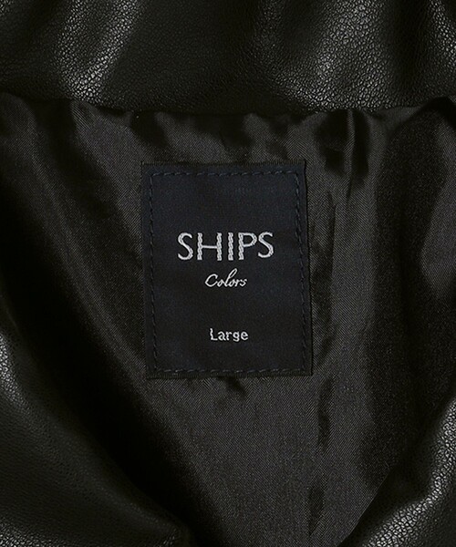 SHIPS Colors(シップス カラーズ)の「SHIPS Colors:合成皮革 CPO シャツジャケット◇(ブルゾン・メンズ・ブラック・MEDIUM/LARGE/X-LARGE)」の11枚目の写真
