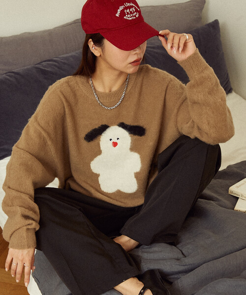 PUBLUX/パブリュクス mojojojo シャギー アート ニット 限定展開