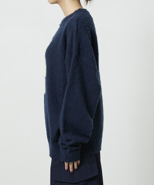 PUBLUX（パブリュクス）の「PUBLUX/パブリュクス mojojojo シャギー アート ニット　限定展開（ニット/セーター・レディース・ブラウン系その他/ネイビー/ダークグレー/キャメル/グレー・ﾌﾘ-）」の14枚目の写真