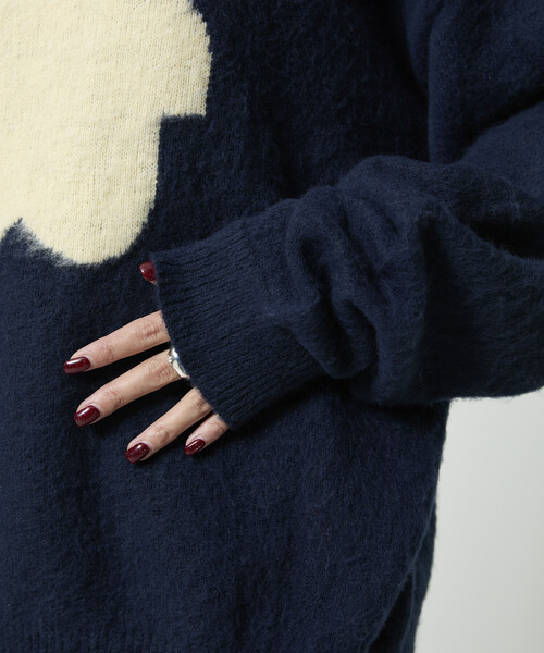 PUBLUX（パブリュクス）の「PUBLUX/パブリュクス mojojojo シャギー アート ニット　限定展開（ニット/セーター・レディース・ブラウン系その他/ネイビー/ダークグレー/キャメル/グレー・ﾌﾘ-）」の13枚目の写真