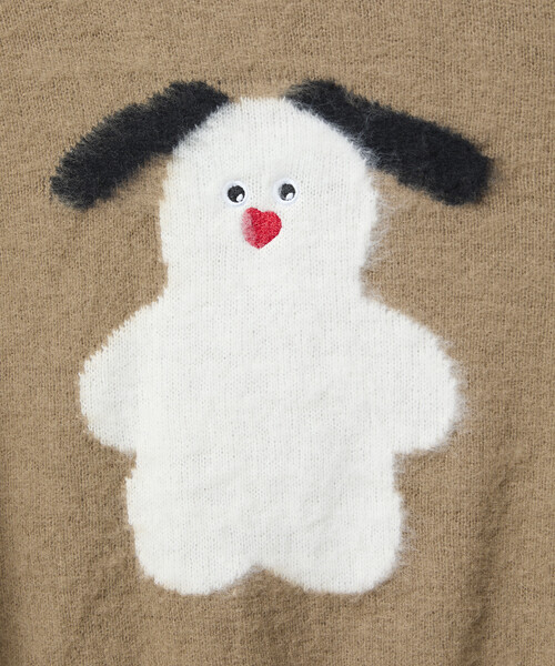 PUBLUX（パブリュクス）の「PUBLUX/パブリュクス mojojojo シャギー アート ニット　限定展開（ニット/セーター・レディース・ブラウン系その他/ネイビー/ダークグレー/キャメル/グレー・ﾌﾘ-）」の19枚目の写真