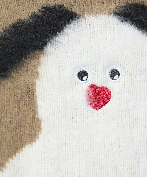 PUBLUX（パブリュクス）の「PUBLUX/パブリュクス mojojojo シャギー アート ニット　限定展開（ニット/セーター・レディース・ブラウン系その他/ネイビー/ダークグレー/キャメル/グレー・ﾌﾘ-）」の8枚目の写真