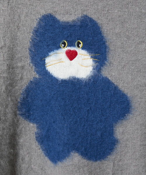 PUBLUX（パブリュクス）の「PUBLUX/パブリュクス mojojojo シャギー アート ニット　限定展開（ニット/セーター・レディース・ブラウン系その他/ネイビー/ダークグレー/キャメル/グレー・ﾌﾘ-）」の22枚目の写真