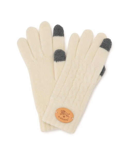 IL BISONTE(イルビゾンテ)の「IL BISONTE / ニットグローブ / 2025 AUTUMN WINTER(手袋・レディース・ブラウン/ホワイト/ベージュ/ブラック・1/2)」の2枚目の写真