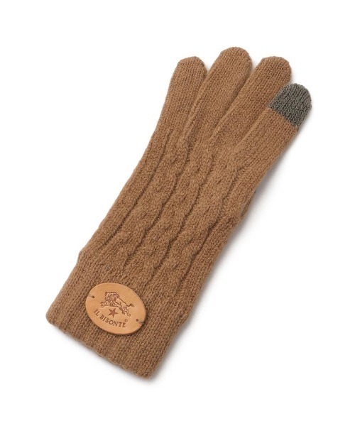 IL BISONTE(イルビゾンテ)の「IL BISONTE / ニットグローブ / 2025 AUTUMN WINTER(手袋・レディース・ブラウン/ホワイト/ベージュ/ブラック・1/2)」の5枚目の写真