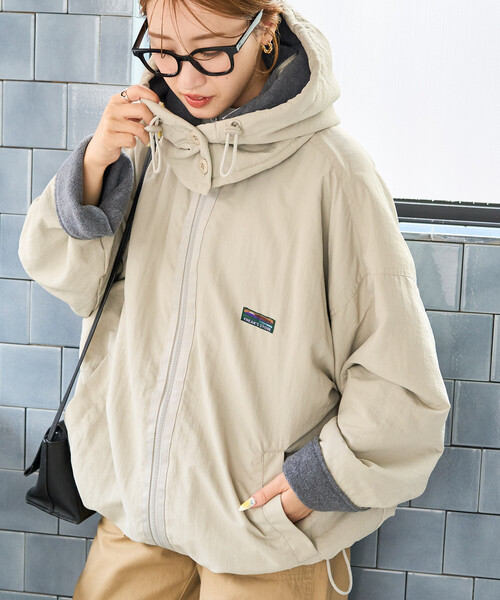 FREAK'S STORE（フリークスストア）の「限定展開　FREAK'S STORE OUTDOORS 裏フリース リバーシブル ジャケット（マウンテンパーカー・レディース・オリーブ/ブラウン/ネイビー/ブラック/ライトグレー・ﾌﾘ-）」の17枚目の写真