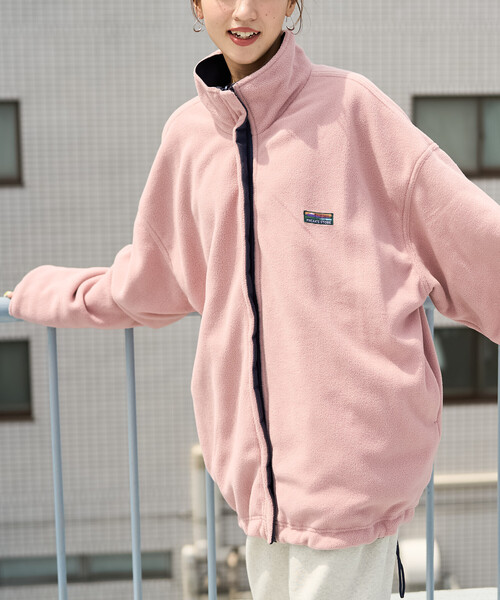 FREAK'S STORE（フリークスストア）の「限定展開　FREAK'S STORE OUTDOORS 裏フリース リバーシブル ジャケット（マウンテンパーカー・レディース・オリーブ/ブラウン/ネイビー/ブラック/ライトグレー・ﾌﾘ-）」の11枚目の写真