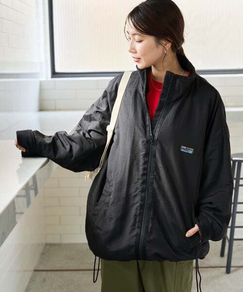 FREAK'S STORE（フリークスストア）の「限定展開　FREAK'S STORE OUTDOORS 裏フリース リバーシブル ジャケット（マウンテンパーカー・レディース・オリーブ/ブラウン/ネイビー/ブラック/ライトグレー・ﾌﾘ-）」の7枚目の写真