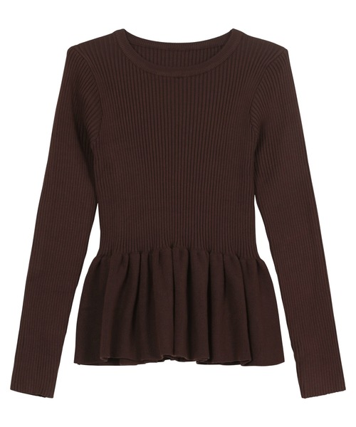 岡部あゆみさんコラボ ］選べる2タイプペプラムニットトップス