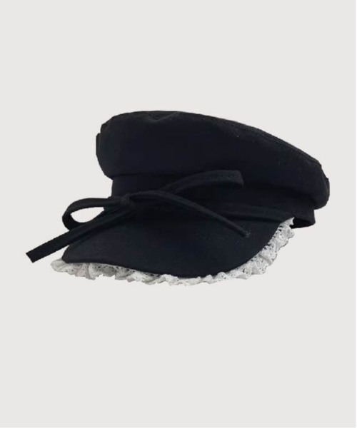 Ribbon Lace Frill Beret（ハンチング/ベレー帽）｜LA POMME petit