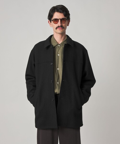 クリーニング済み[steven alan] ウール中綿チェスターコート M 黒 STEVEN ALAN（スティーヴンアラン)中古・古着オンライン通販