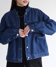 sin.ca（シンカ）の「ノーカラーデニムジャケット（デニムジャケット）」