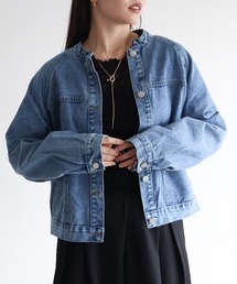sin.ca（シンカ）の「ノーカラーデニムジャケット（デニムジャケット）」