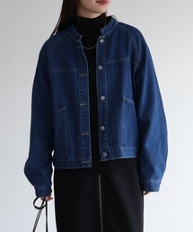 sin.ca（シンカ）の「ノーカラーデニムジャケット（デニムジャケット）」