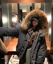 Sibra（シブラ）の「3WAYファー付きショートブルゾン/ボタンで毛皮ファー取り外し可（ブルゾン）」