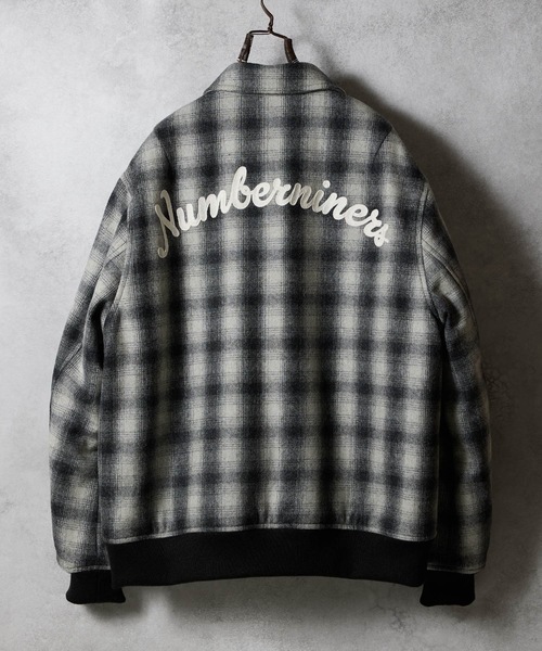 MINI OMBRE PRAID INSIDE QUILTING RIB JACKET / ミニ