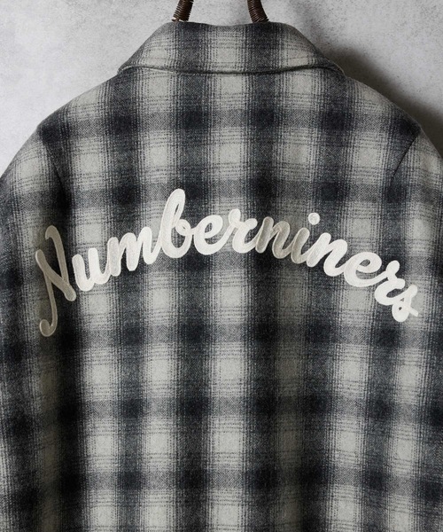 NUMBER (N)INE（ナンバーナイン）の「WOOL MELTON OMBRE PRAID INSIDE QUILTING RIB JACKET / ウール メルトン オンブレー チェック キルティング裏地 リブ ジャケット（ブルゾン・メンズ・チャコール/グレー・2/3/4）」の12枚目の写真
