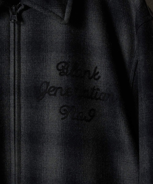 NUMBER (N)INE（ナンバーナイン）の「WOOL MELTON OMBRE PRAID INSIDE QUILTING RIB JACKET / ウール メルトン オンブレー チェック キルティング裏地 リブ ジャケット（ブルゾン・メンズ・チャコール/グレー・2/3/4）」の16枚目の写真