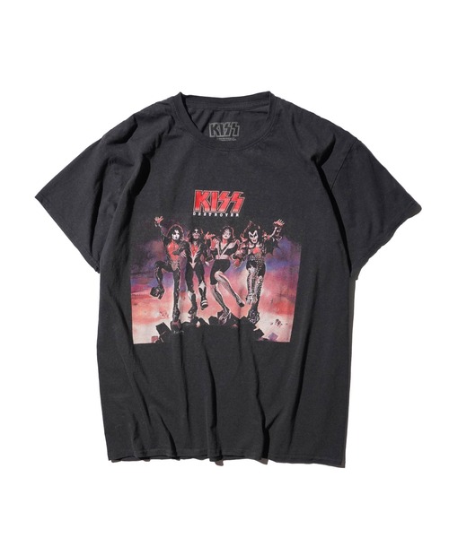 THRIFTY LOOK(スリフティールック)の「THRIFTY LOOK / スリフティールック THRIFTY "KISS" TEE キッス バンドTシャツ ユーズド加工(Tシャツ/カットソー・メンズ・ブラック・LARGE/X-LARGE)」の2枚目の写真