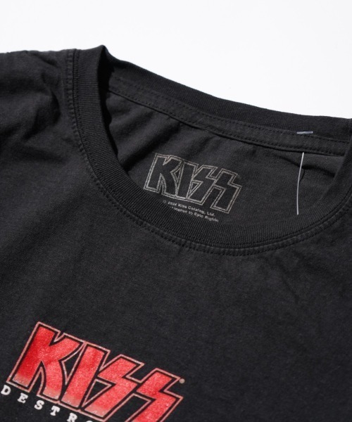 THRIFTY LOOK(スリフティールック)の「THRIFTY LOOK / スリフティールック THRIFTY "KISS" TEE キッス バンドTシャツ ユーズド加工(Tシャツ/カットソー・メンズ・ブラック・LARGE/X-LARGE)」の3枚目の写真