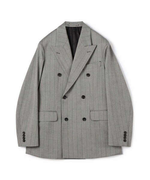 セール】ウールヘリンボーン ダブルブレステッド6Bジャケット