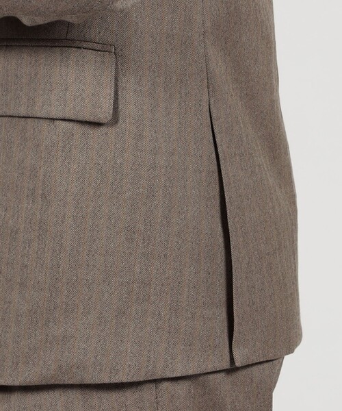 セール】ウールヘリンボーン ダブルブレステッド6Bジャケット