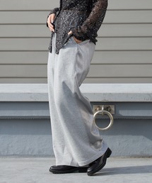 裏毛×サテンドッキングイージーパンツ