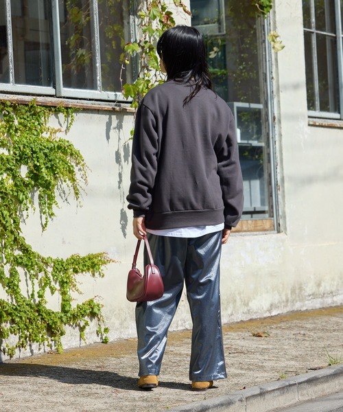 AO2(アオズ)の「裏毛×サテンドッキングイージーパンツ(スウェットパンツ・レディース・アイボリー/ブラック/グレー・FREE)」の7枚目の写真
