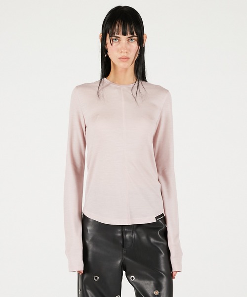 PRANK PROJECT（プランクプロジェクト）の「シンプルクルーネック / Soft Crew Neck Top（Tシャツ/カットソー・レディース・ホワイト/ピンク/グレー/ブラック・FREE）」の4枚目の写真