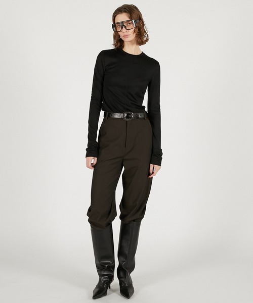 PRANK PROJECT（プランクプロジェクト）の「シンプルクルーネック / Soft Crew Neck Top（Tシャツ/カットソー・レディース・ホワイト/ピンク/グレー/ブラック・FREE）」の5枚目の写真