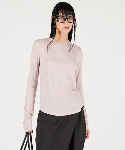 PRANK PROJECT（プランクプロジェクト）の「シンプルクルーネック / Soft Crew Neck Top（Tシャツ/カットソー・レディース・ホワイト/ピンク/グレー/ブラック・FREE）」の22枚目の写真