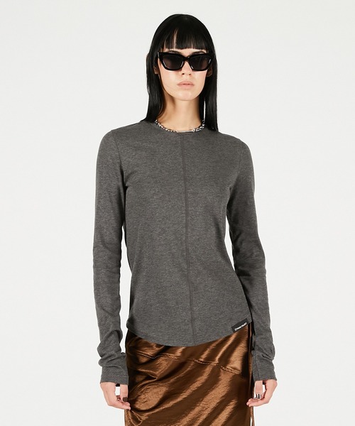 PRANK PROJECT（プランクプロジェクト）の「シンプルクルーネック / Soft Crew Neck Top（Tシャツ/カットソー・レディース・ホワイト/ピンク/グレー/ブラック・FREE）」の16枚目の写真