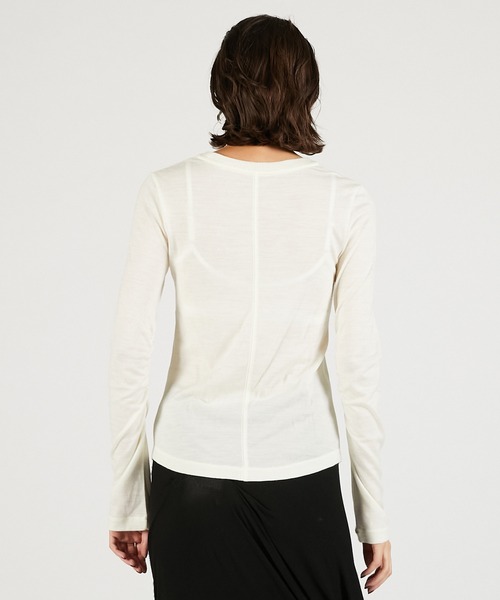 PRANK PROJECT（プランクプロジェクト）の「シンプルクルーネック / Soft Crew Neck Top（Tシャツ/カットソー・レディース・ホワイト/ピンク/グレー/ブラック・FREE）」の10枚目の写真