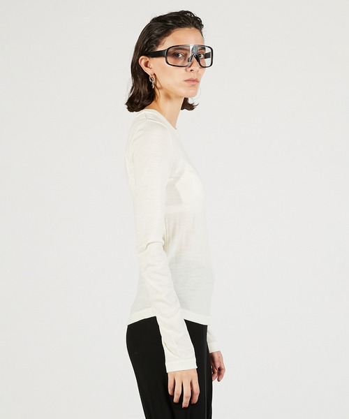 PRANK PROJECT（プランクプロジェクト）の「シンプルクルーネック / Soft Crew Neck Top（Tシャツ/カットソー・レディース・ホワイト/ピンク/グレー/ブラック・FREE）」の12枚目の写真