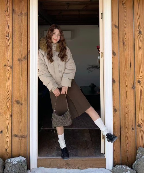 セール】【ファー取り外し可能】 25aw/ファーフード付き ショート