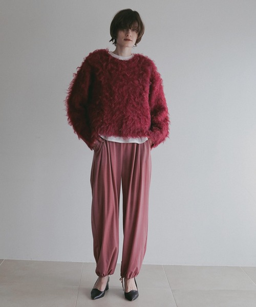 MANOF（マノフ）の「FLUFFY KNIT（ニット/セーター・レディース・ベージュ/チャコールグレー/ピンク・F）」の19枚目の写真