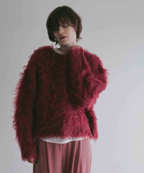 MANOF（マノフ）の「FLUFFY KNIT（ニット/セーター・レディース・ベージュ/チャコールグレー/ピンク・F）」の15枚目の写真