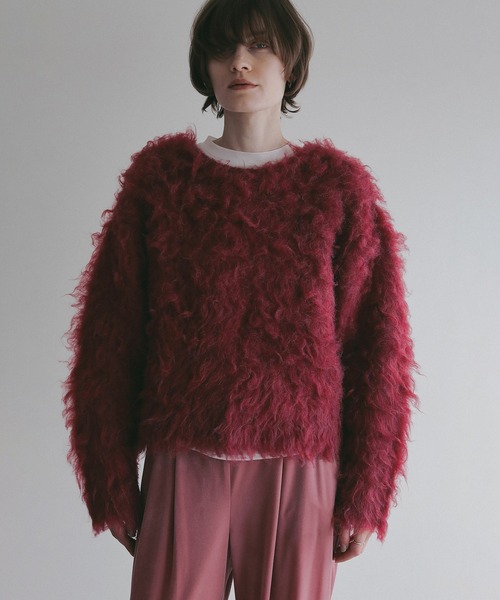 MANOF（マノフ）の「FLUFFY KNIT（ニット/セーター・レディース・ベージュ/チャコールグレー/ピンク・F）」の17枚目の写真